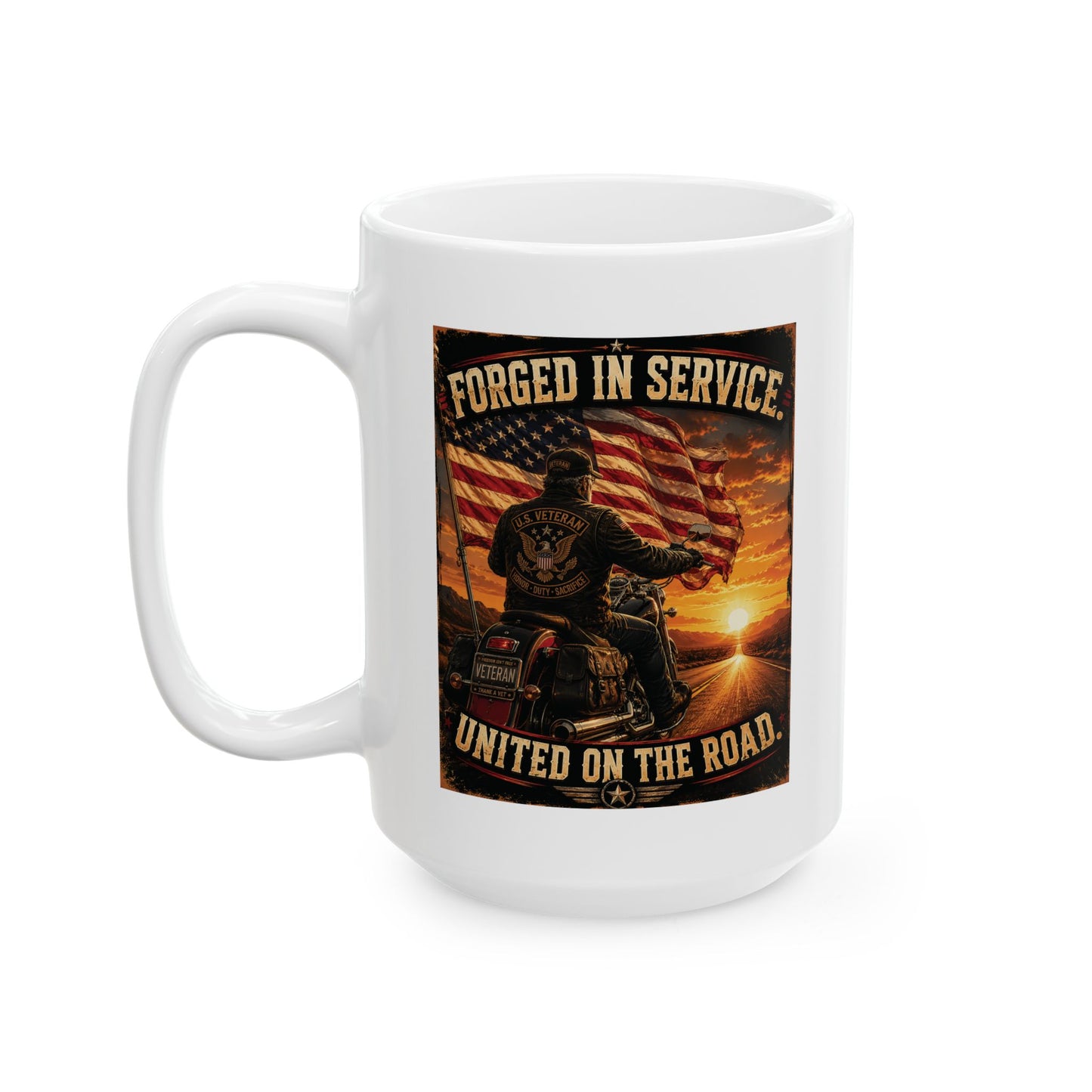 United on the Road Veteran Riders Ceramic Mug (11oz, 15oz)