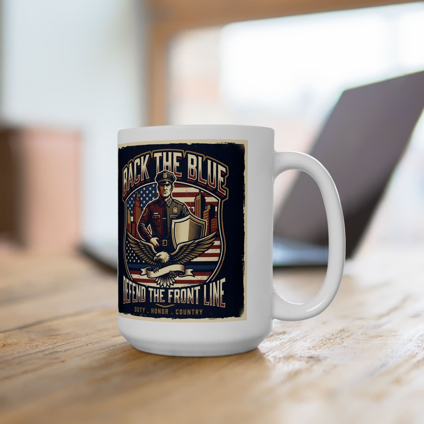Back the Blue Ceramic Mug (11oz, 15oz)