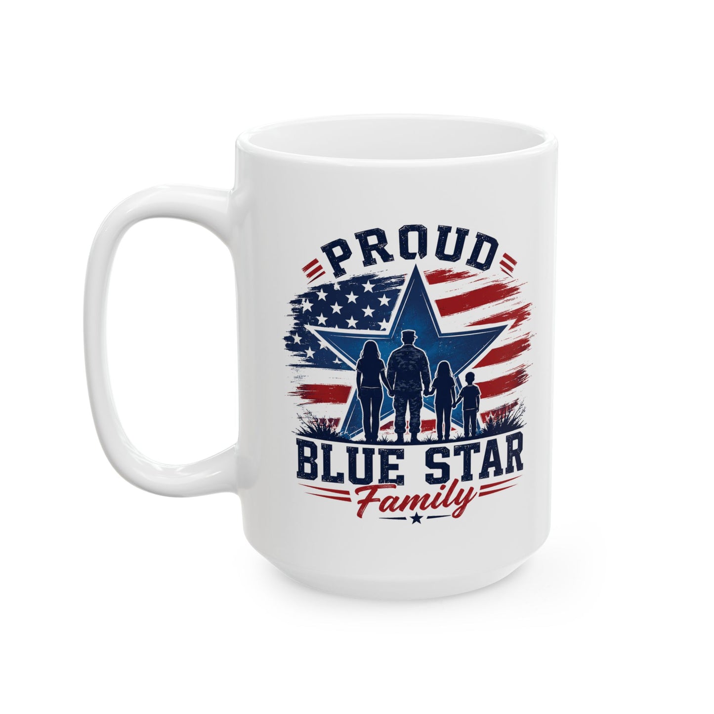 Blue Star Military Family Ceramic Mug (11oz, 15oz)
