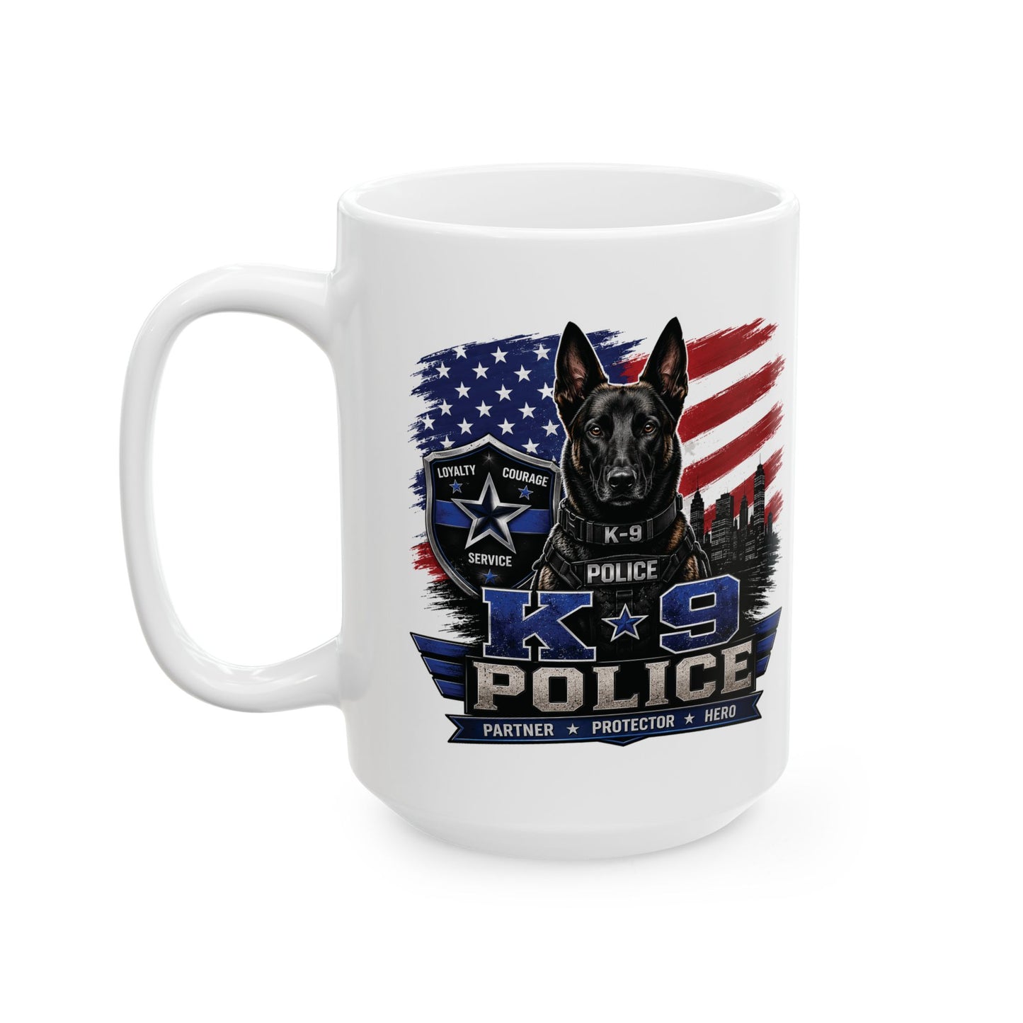 K-9 Belgian Malinois Ceramic Mug (11oz, 15oz)