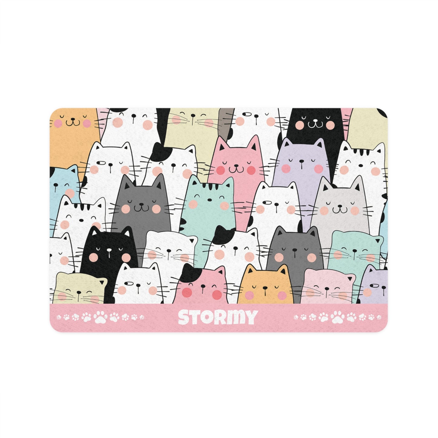 Good Kitty Pink Pet Food Mat (12x18)