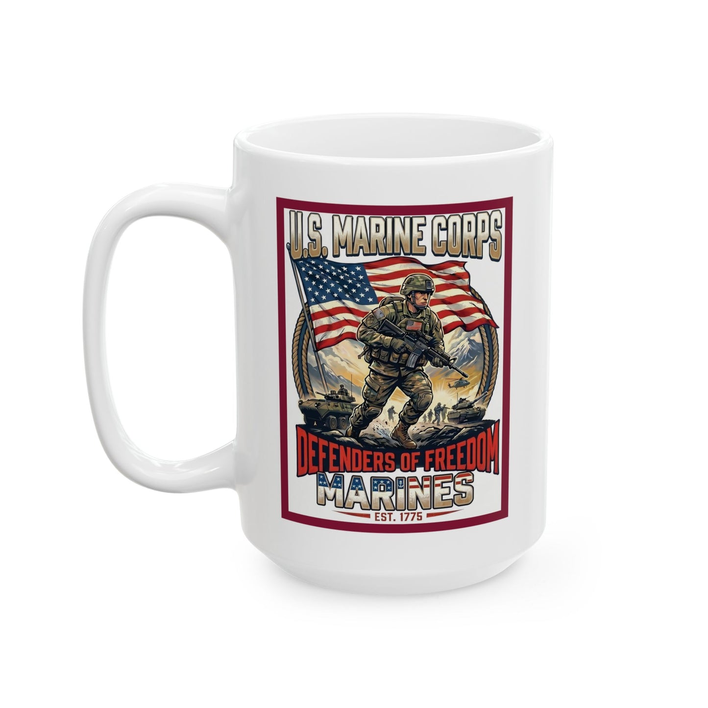 U.S. Marine Corps Defenders of Freedom Ceramic Mug (11oz, 15oz)