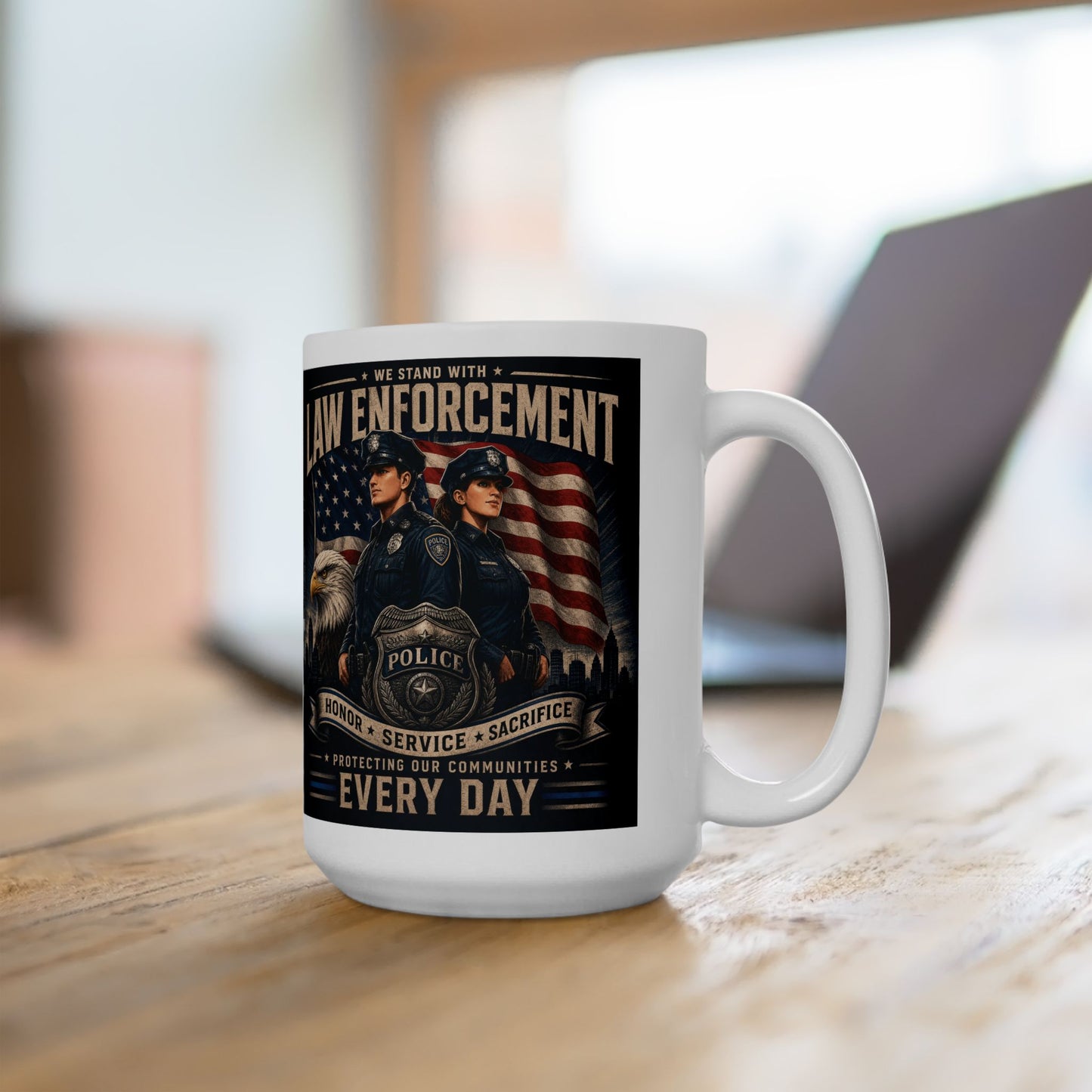 Support Law Enforcement Ceramic Mug (11oz, 15oz)