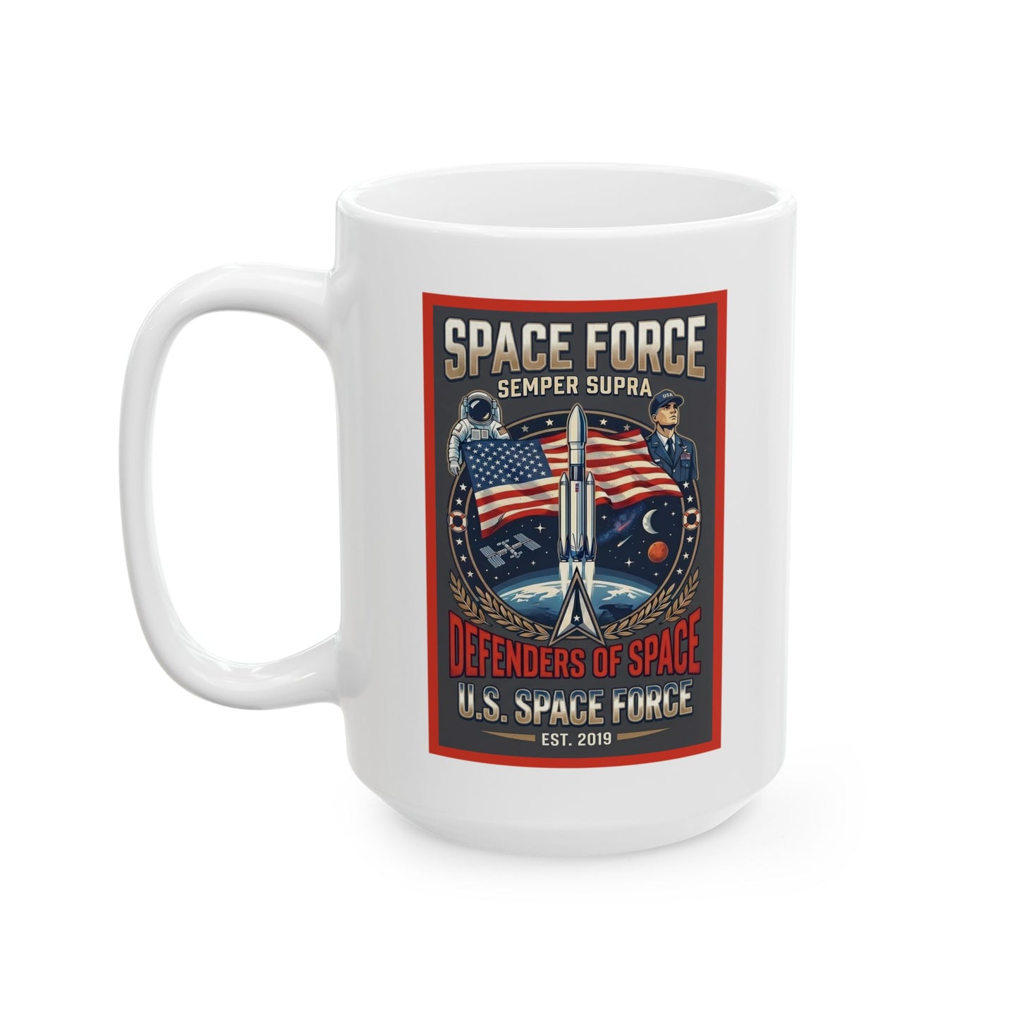 U.S. Space Force Semper Supra Ceramic Mug (11oz, 15oz)