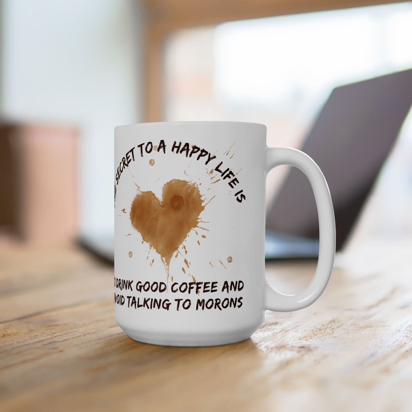 Secret to a Happy Life: Good Coffee Ceramic Mug
