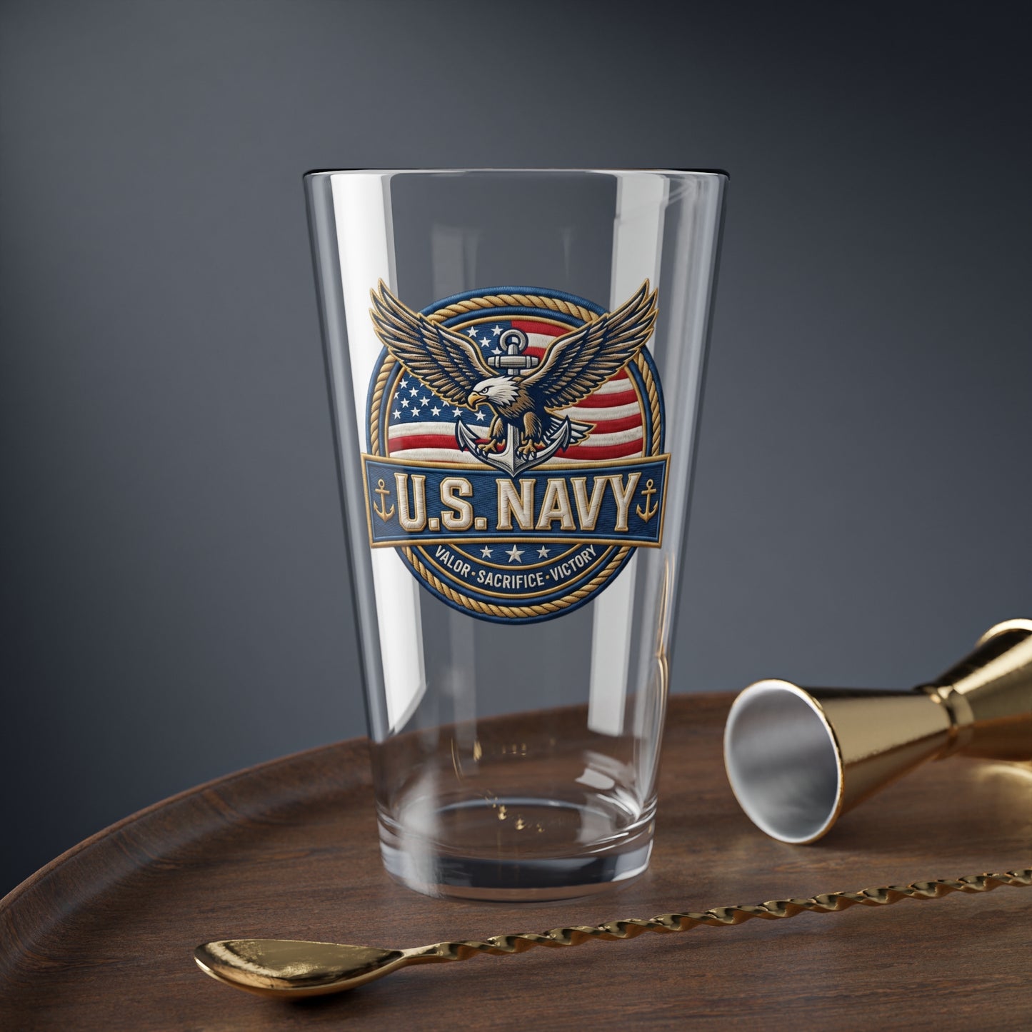 U.S. Navy Patriotic Mixing Glass — 16oz