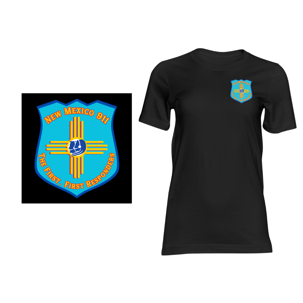 New Mexico 911 Shield - Short sleeved cotton t-shirt