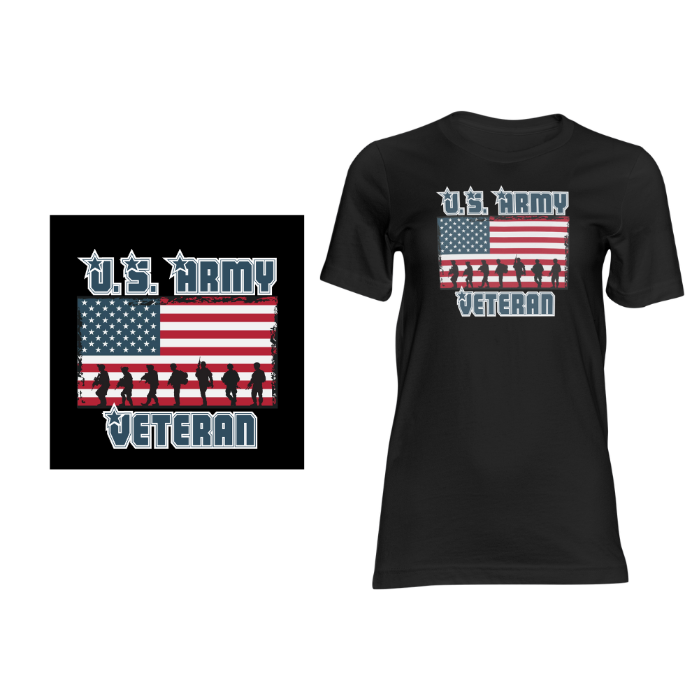 Army Veteran Design - Short sleeved cotton t-shirt