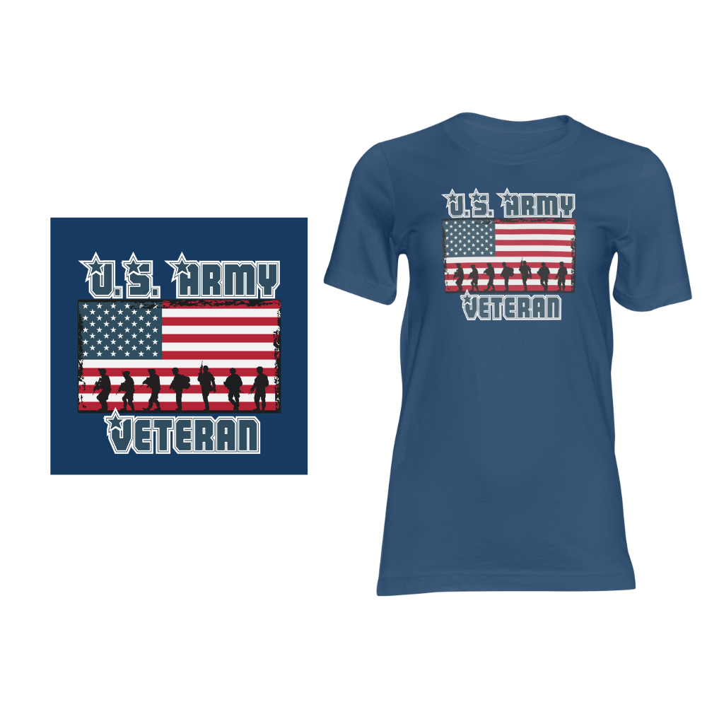 Army Veteran Design - Short sleeved cotton t-shirt