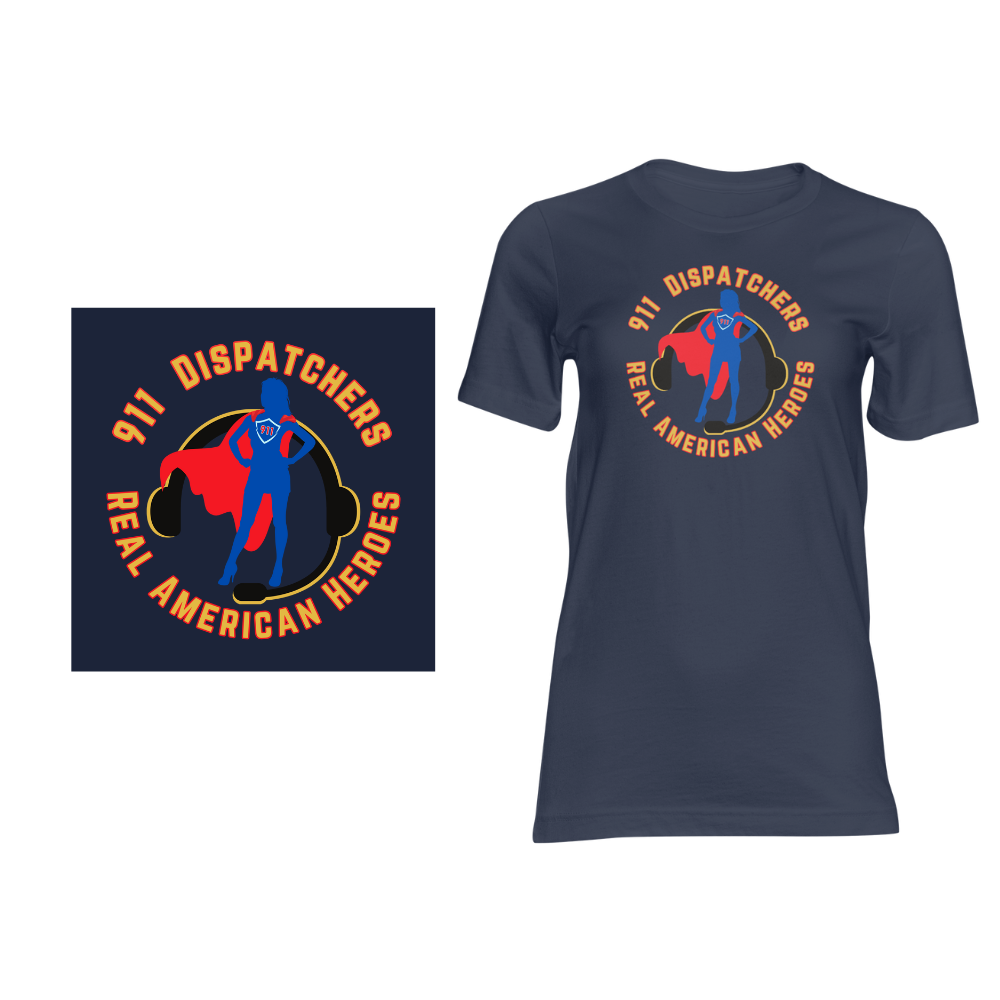 911 American Heroes - Female - Short sleeved cotton t-shirt