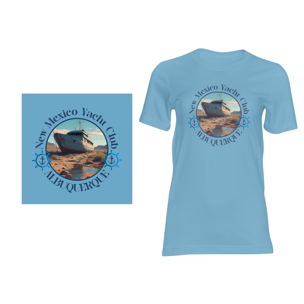 New Mexico Yacht Club - A Bamboozled Design - Short sleeved cotton t-shirt