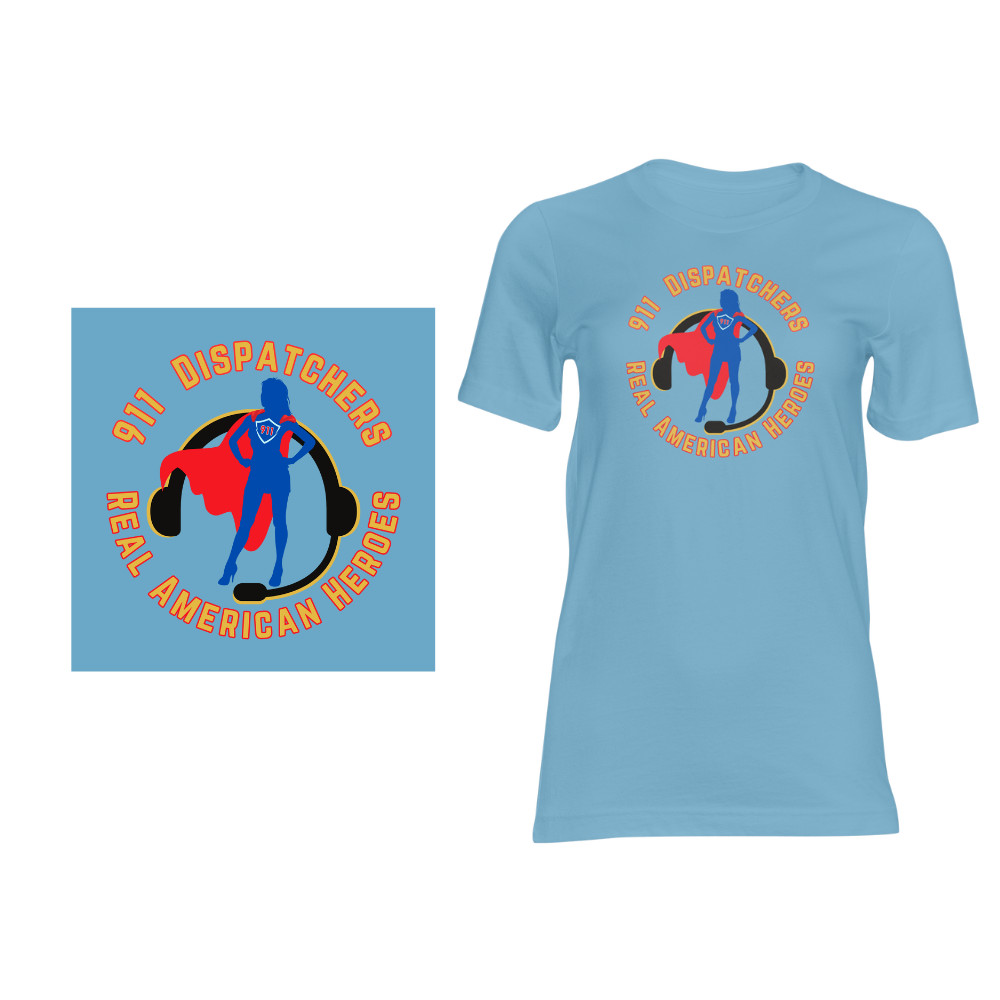 911 American Heroes - Female - Short sleeved cotton t-shirt