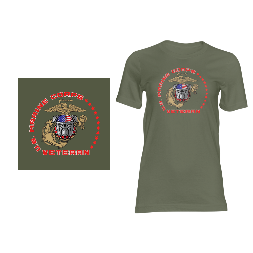 Marine Corps Veteran Design - Short sleeved cotton t-shirt