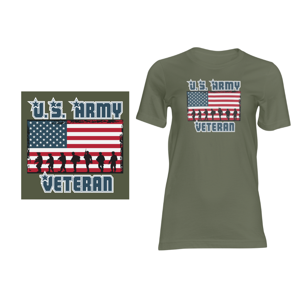 Army Veteran Design - Short sleeved cotton t-shirt