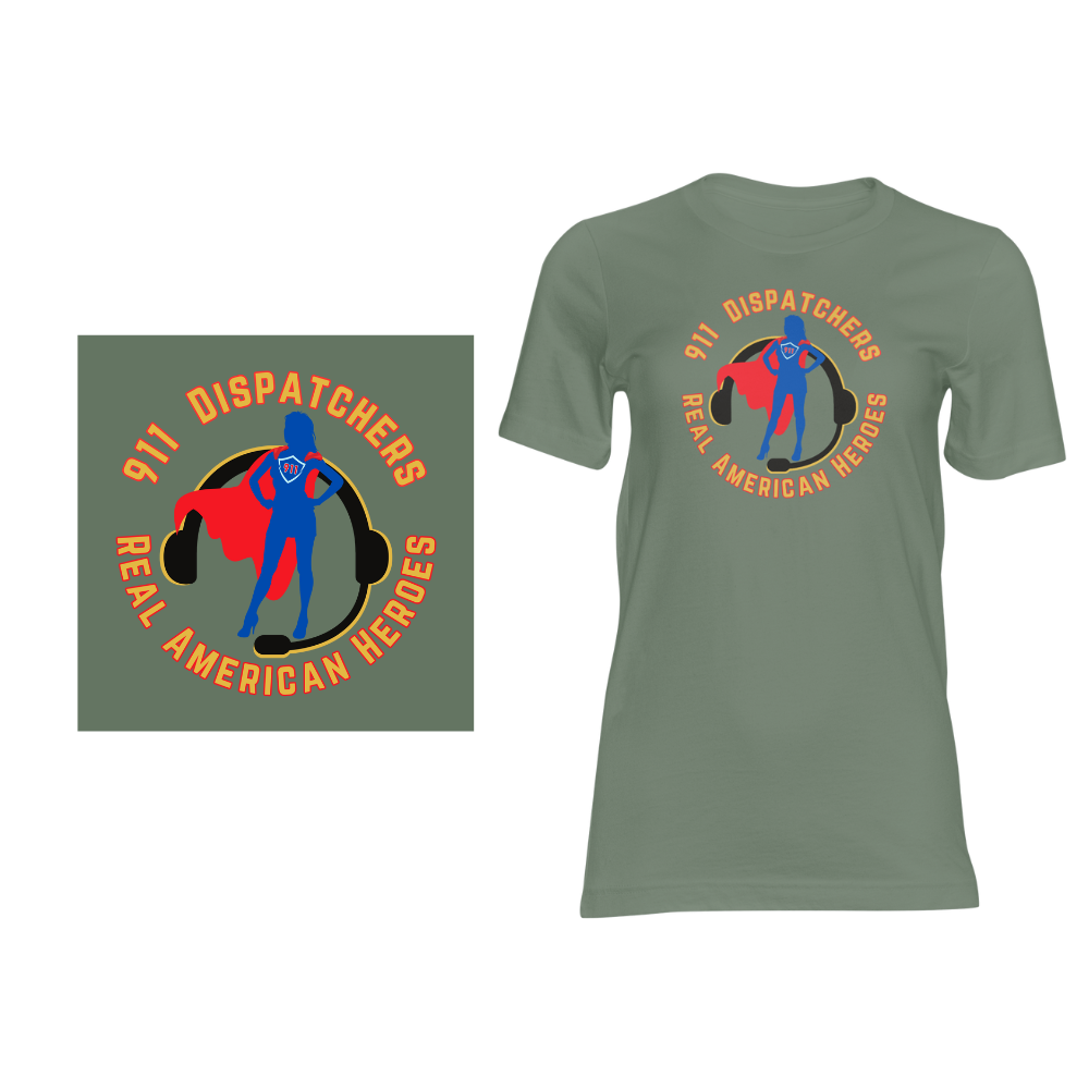 911 American Heroes - Female - Short sleeved cotton t-shirt