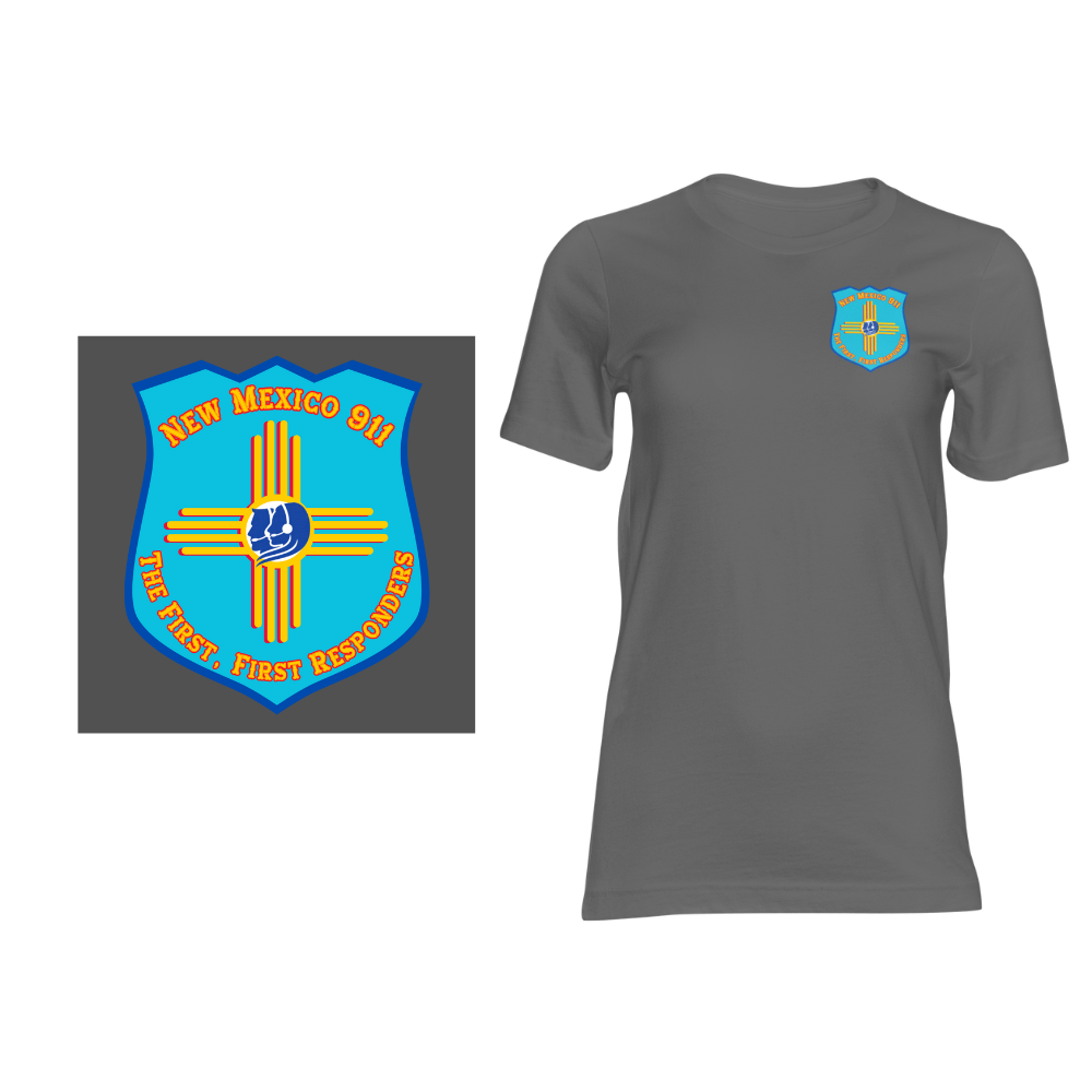 New Mexico 911 Shield - Short sleeved cotton t-shirt
