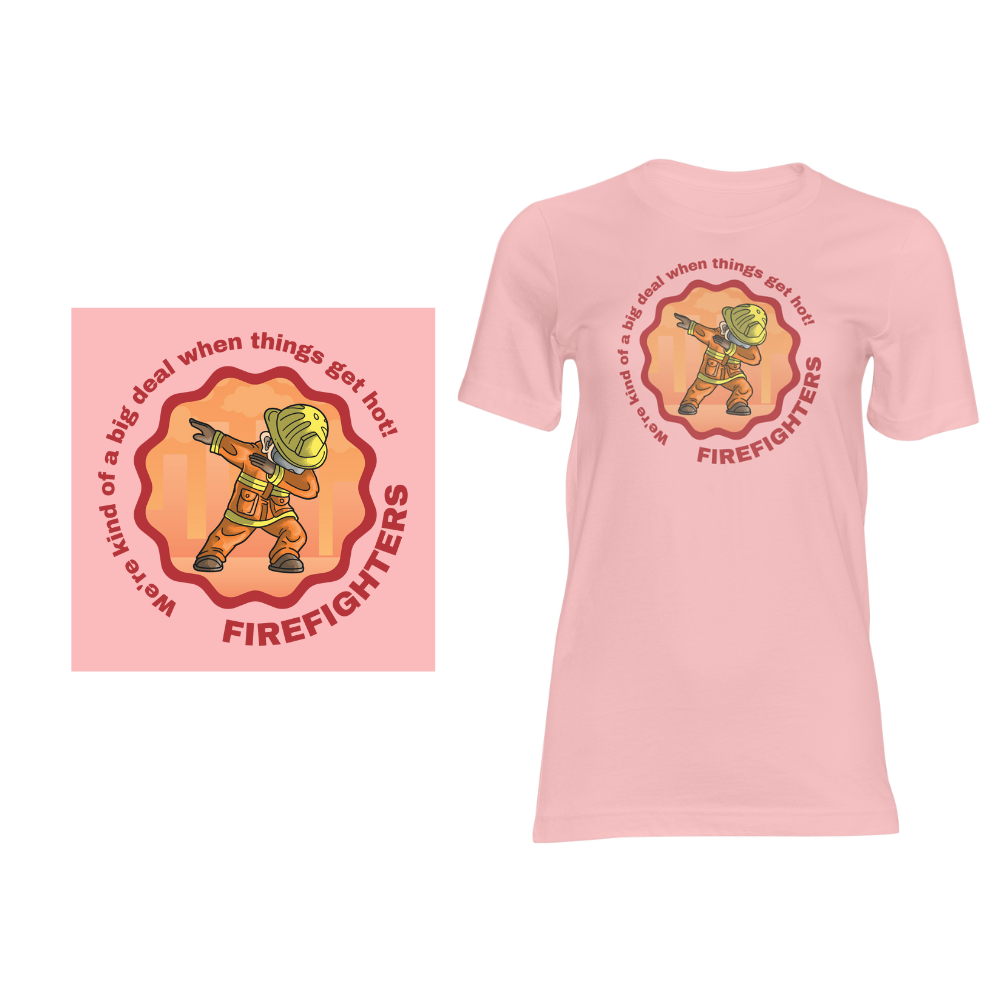 Firefighters - A big deal - Short sleeved cotton t-shirt
