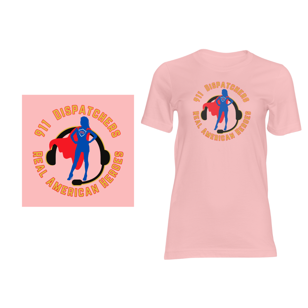 911 American Heroes - Female - Short sleeved cotton t-shirt