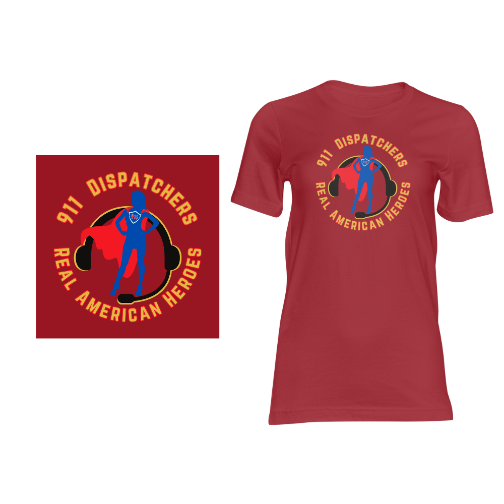 911 American Heroes - Female - Short sleeved cotton t-shirt