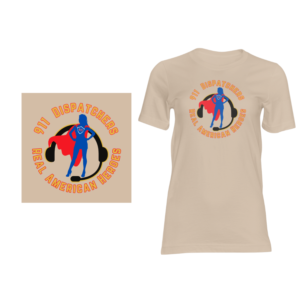911 American Heroes - Female - Short sleeved cotton t-shirt