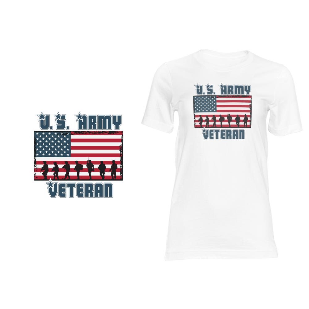 Army Veteran Design - Short sleeved cotton t-shirt