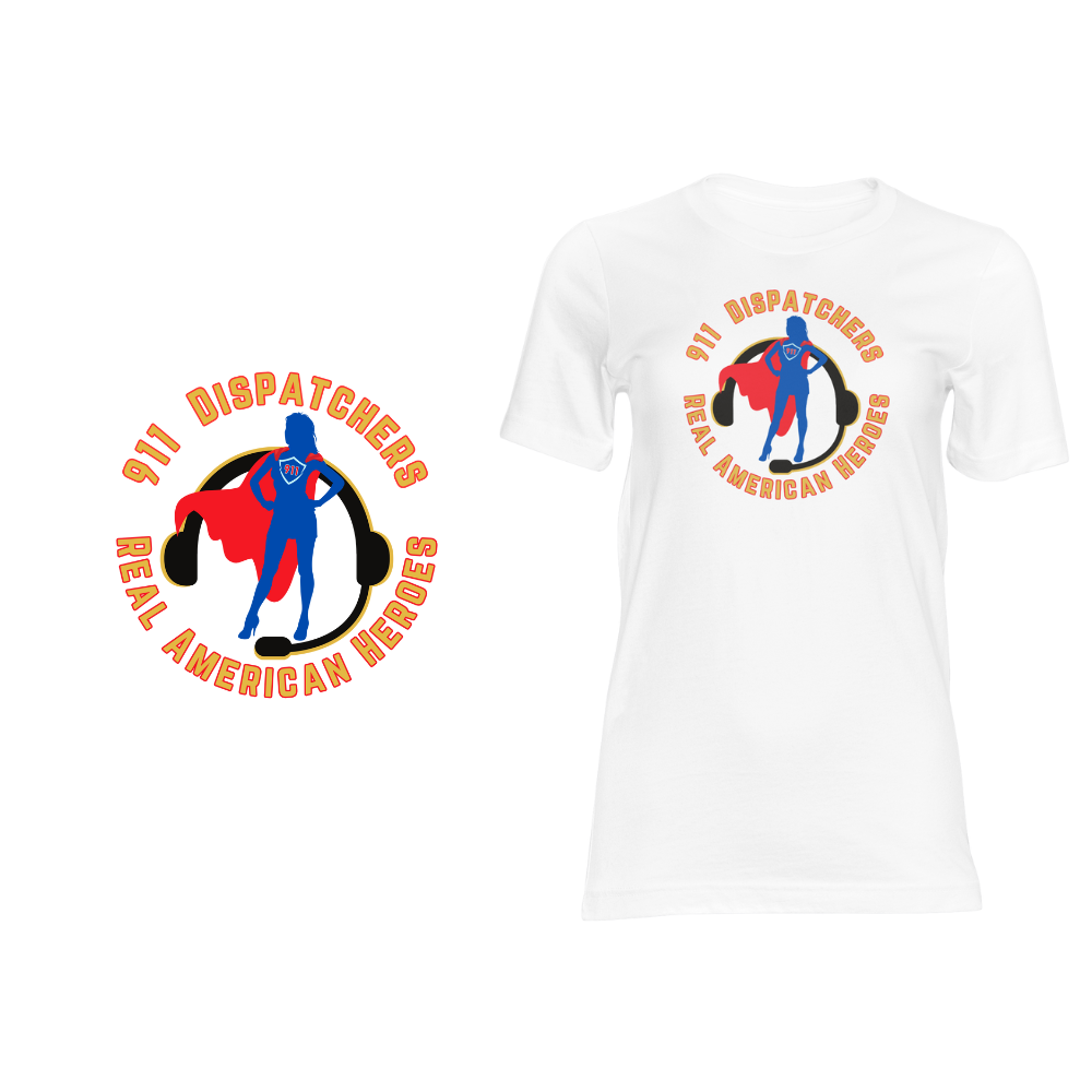 911 American Heroes - Female - Short sleeved cotton t-shirt