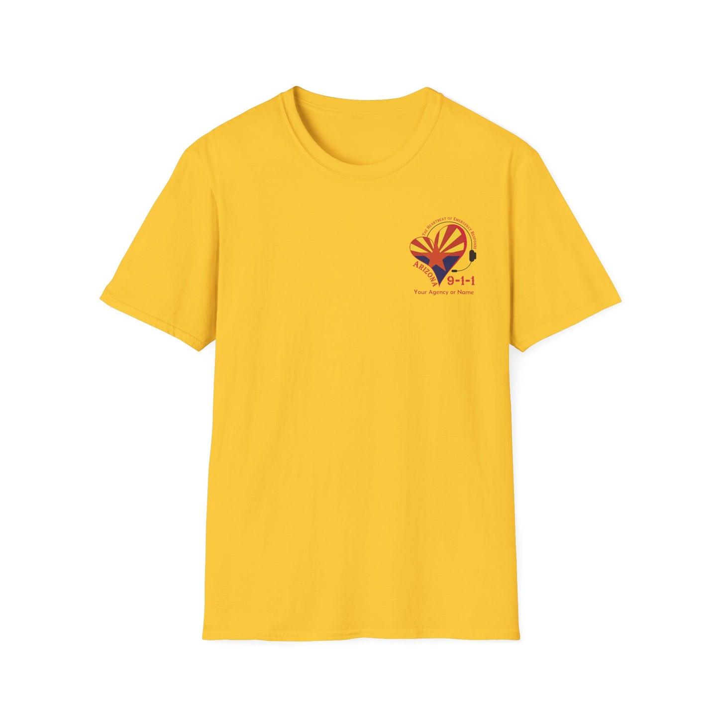 Arizona 911 Heartbeat (Pocket Personalized) Unisex Softstyle T-Shirt