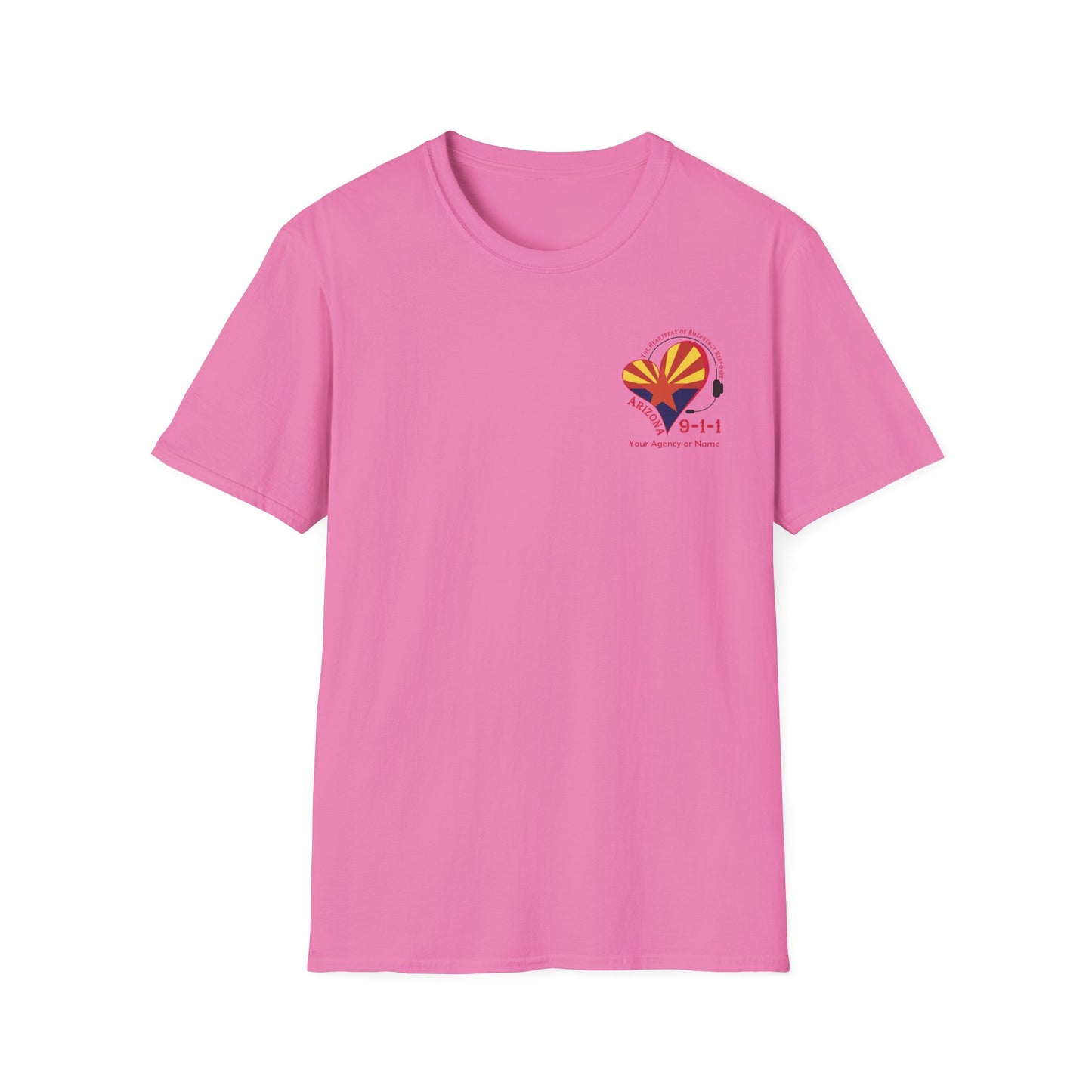 Arizona 911 Heartbeat (Pocket Personalized) Unisex Softstyle T-Shirt