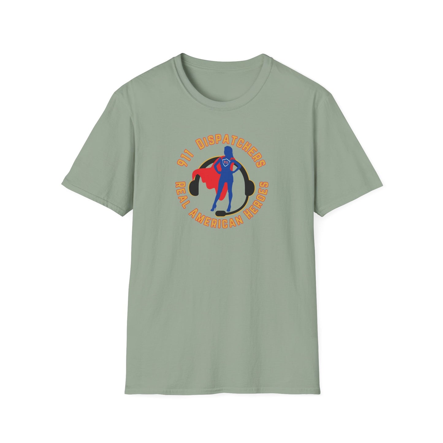 911 Dispatcher Real American Hero - Female Unisex Softstyle T-Shirt