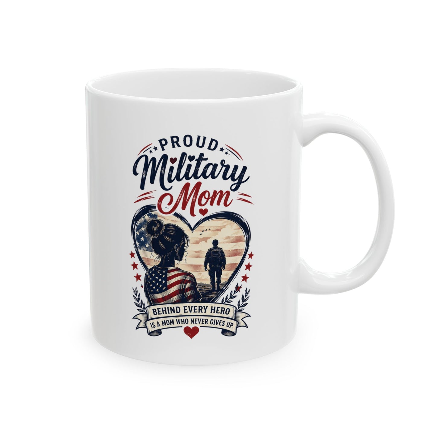 Proud Military Mom Ceramic Mug (11oz, 15oz)