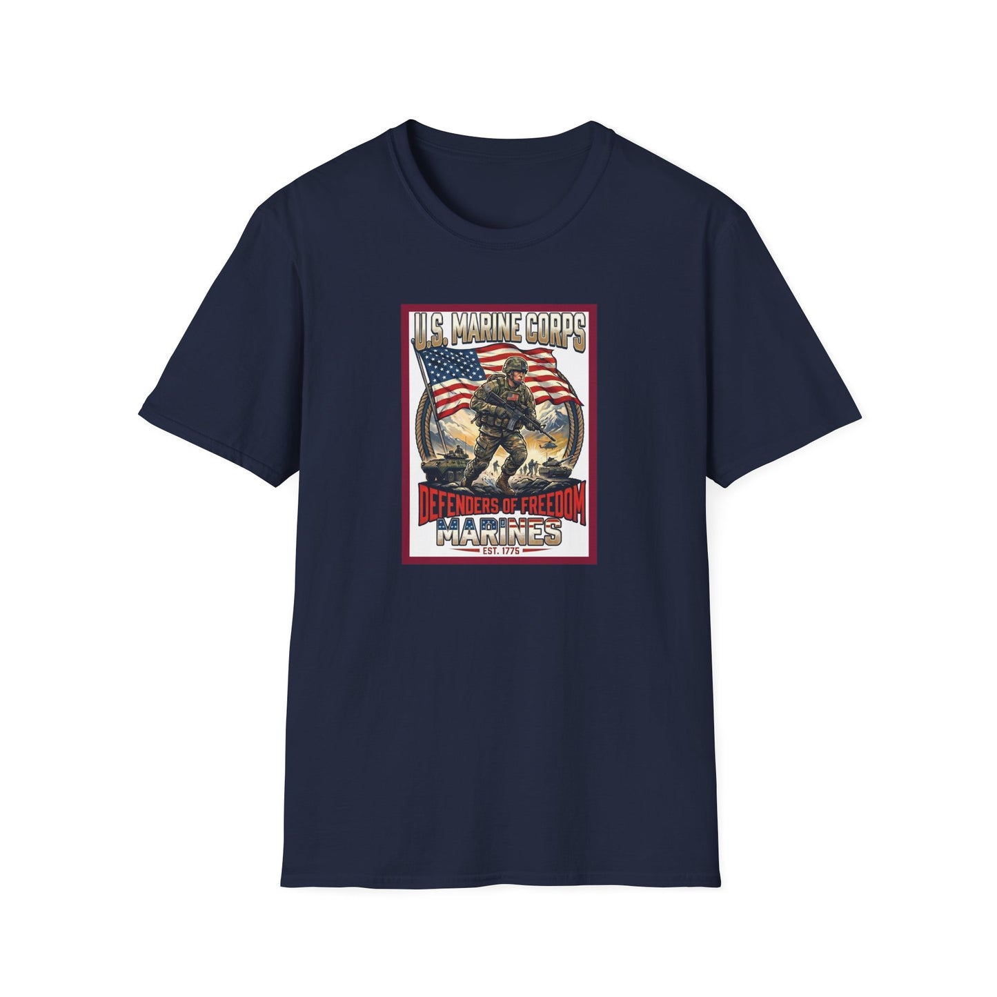 U.S. Marine Corps Defenders of Freedom Unisex Softstyle T-Shirt