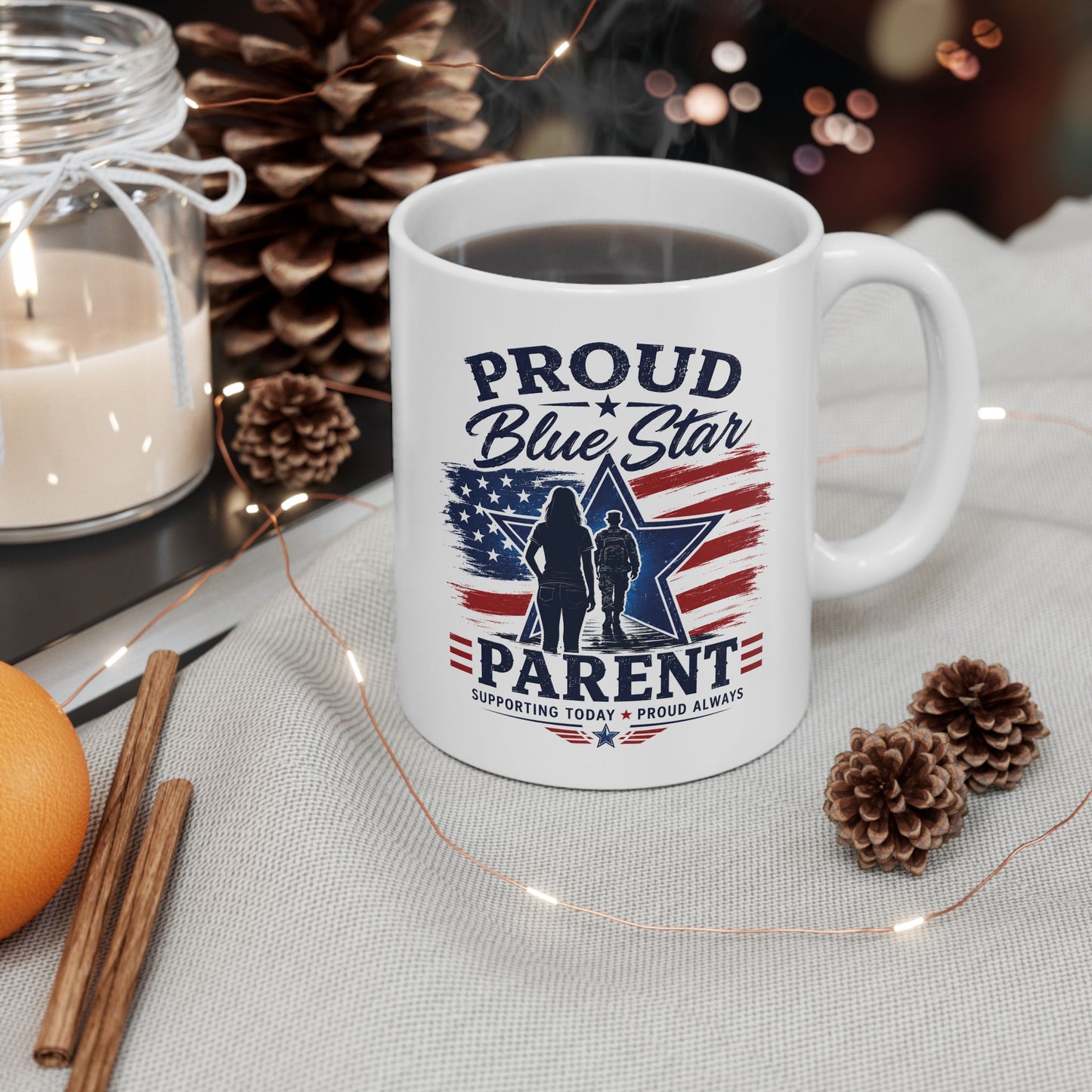 Blue Star Military Parent Ceramic Mug (11oz, 15oz)