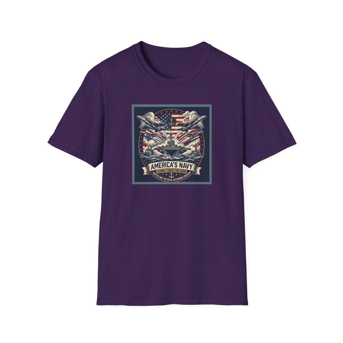 America's Navy Defending Freedom Unisex Softstyle T-Shirt