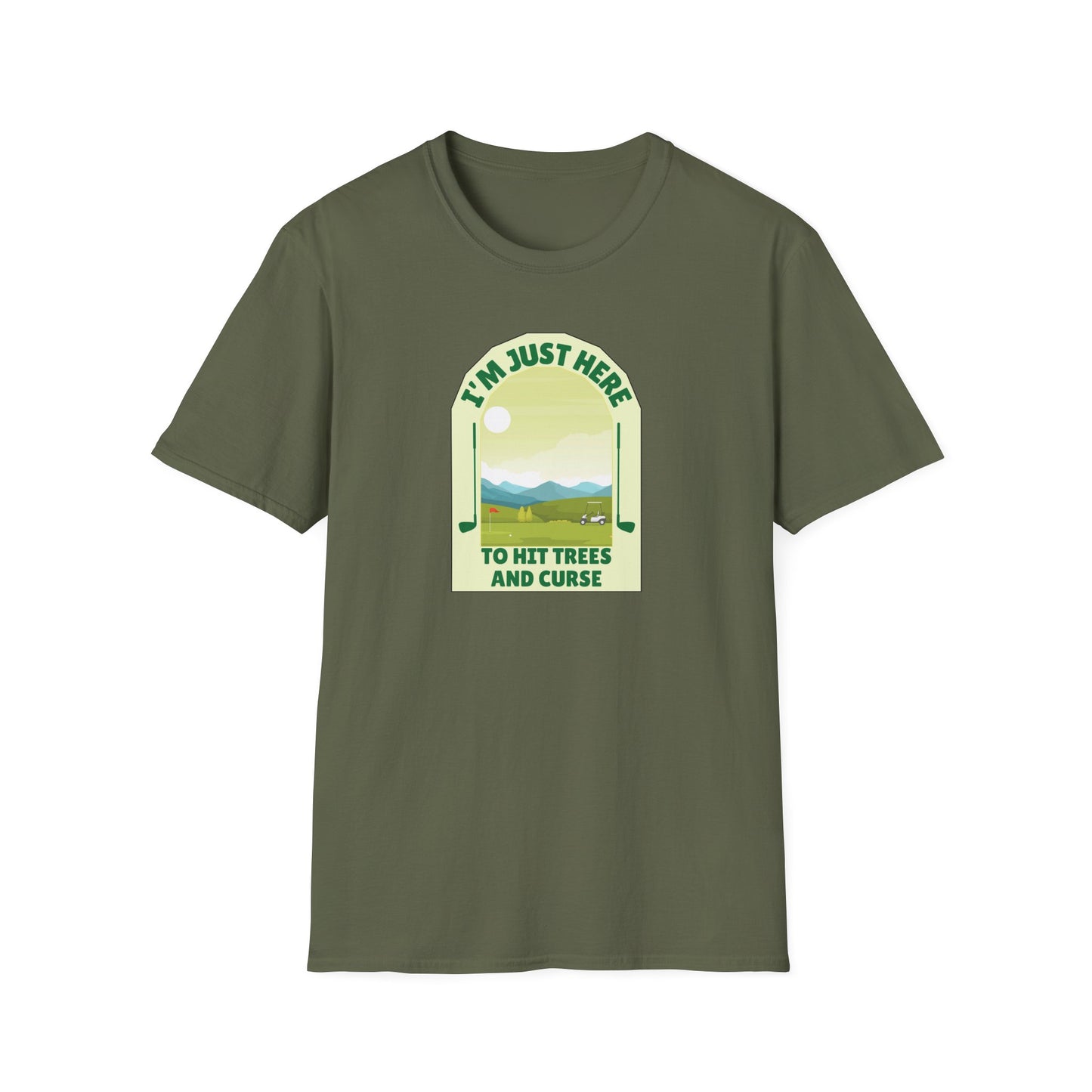 Golf: Hitting Trees & Cursing Unisex Softstyle T-Shirt