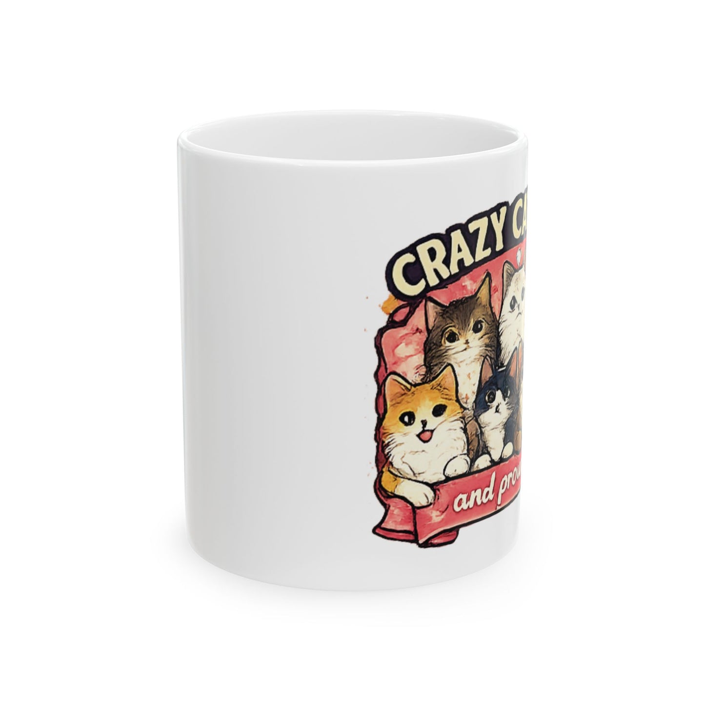Crazy Cat Lady Ceramic Mug, (11oz, 15oz)
