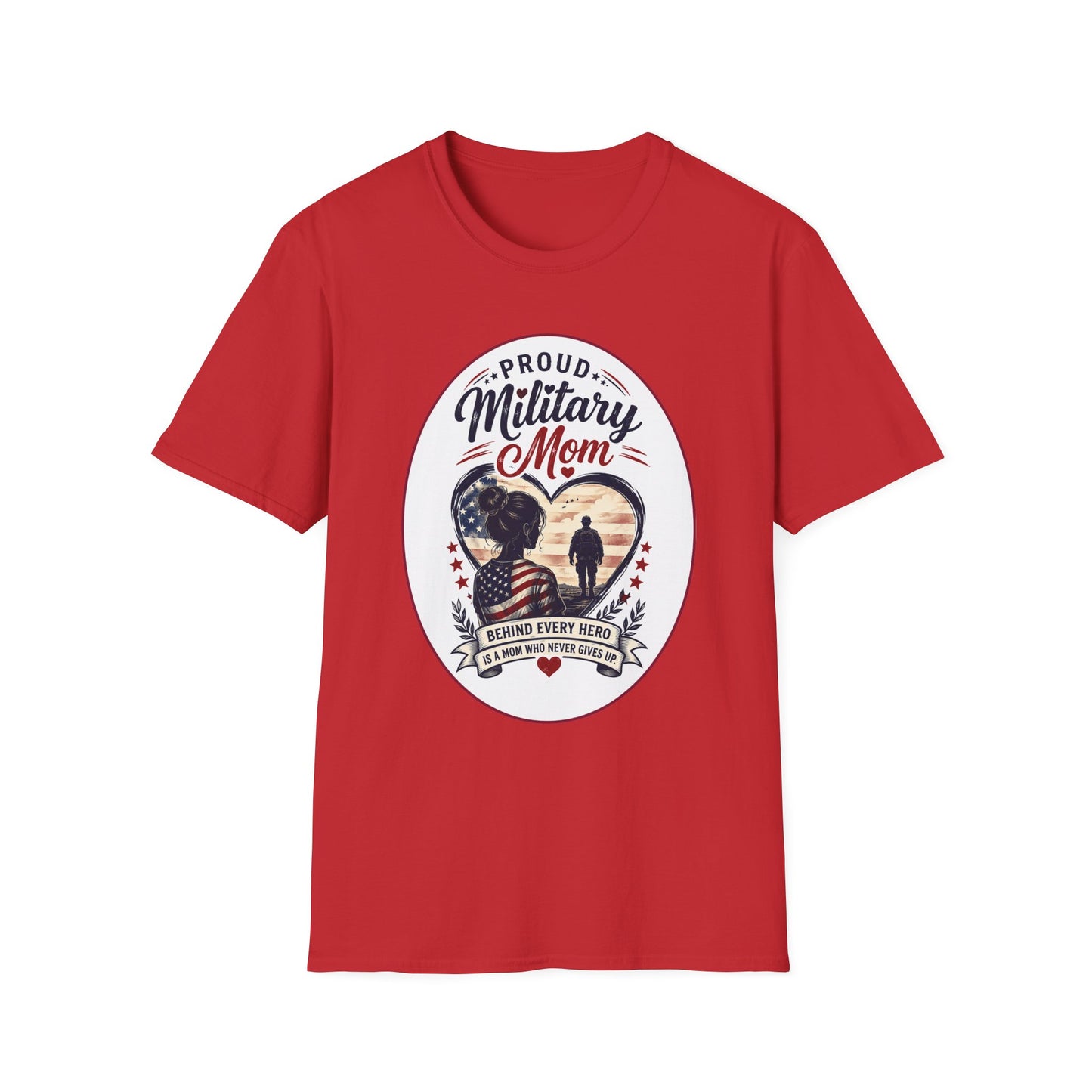 Proud Military Mom Unisex Softstyle T-Shirt