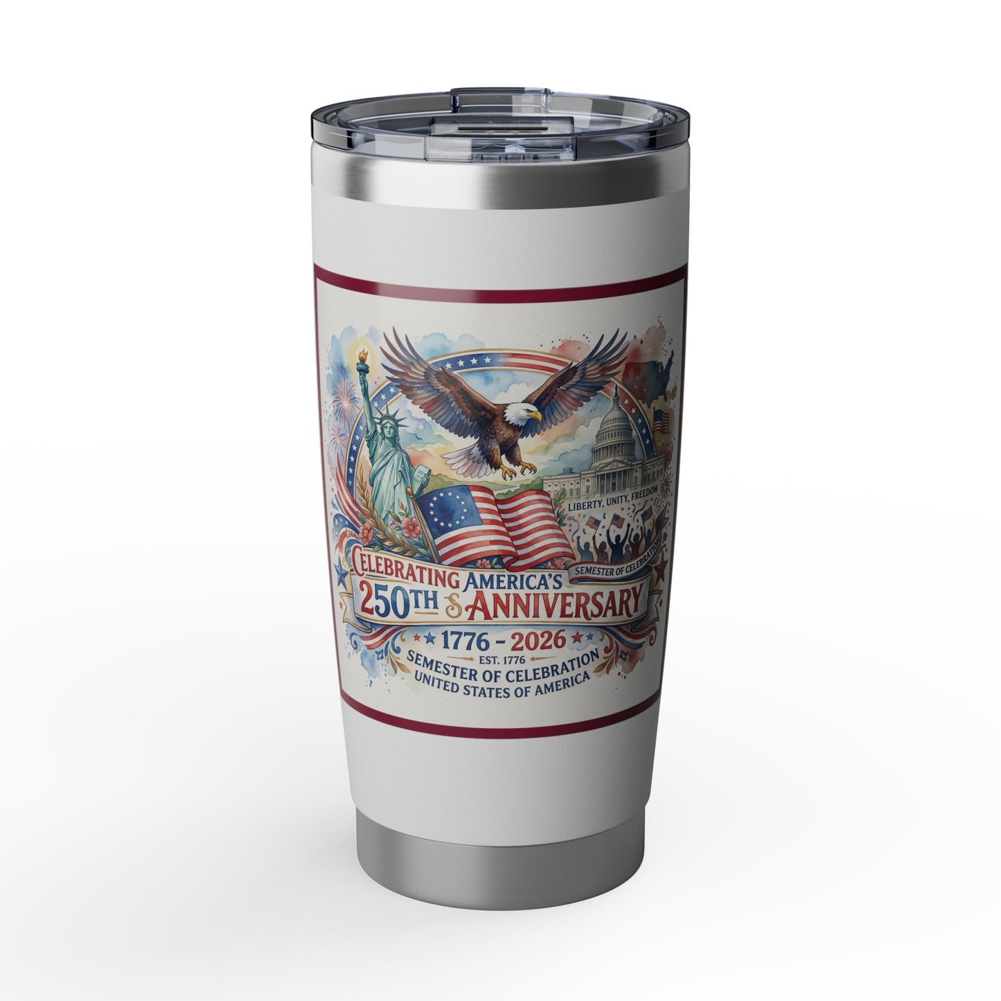 America 250 Watercolor Vagabond 20oz Tumbler