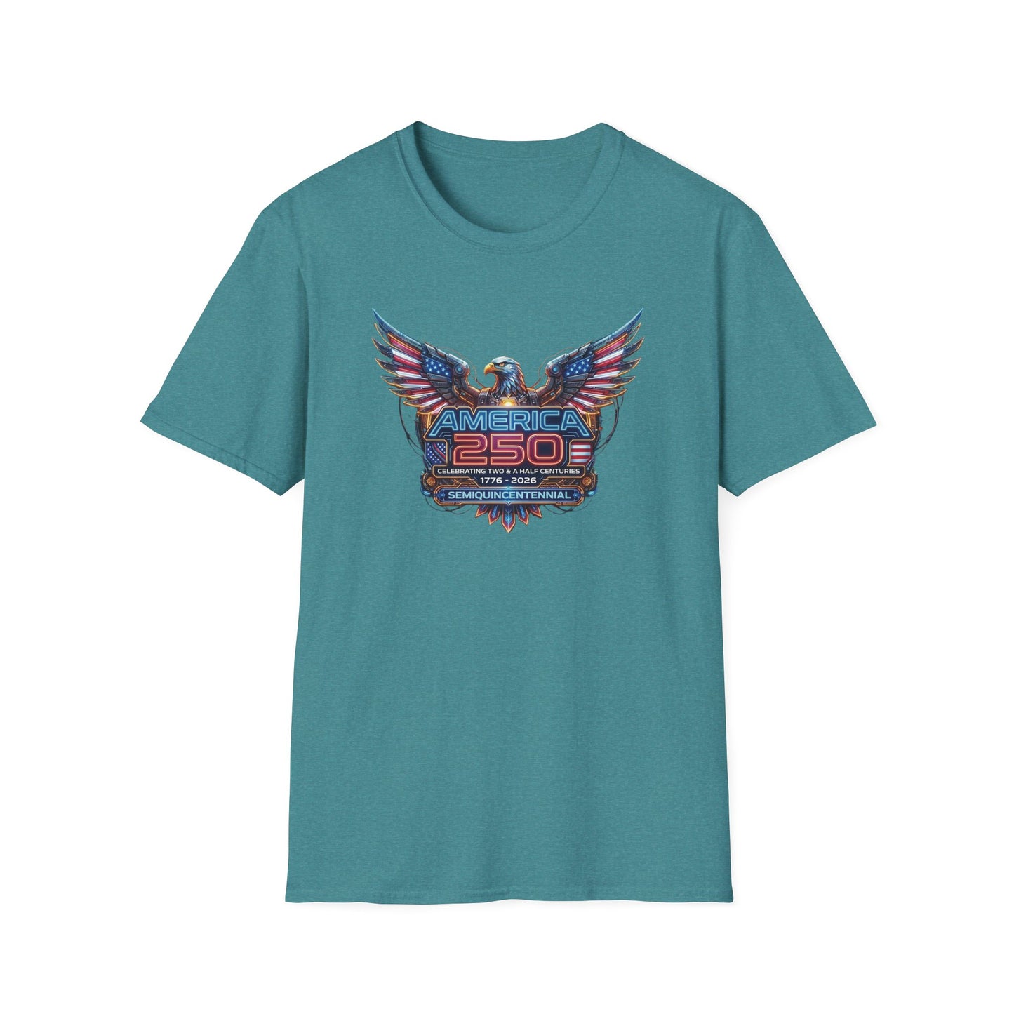 America 250: Cyberpunk American Eagle Unisex Softstyle T-Shirt