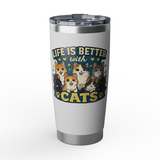 Life is Better with Cats Vagabond 20oz Tumbler