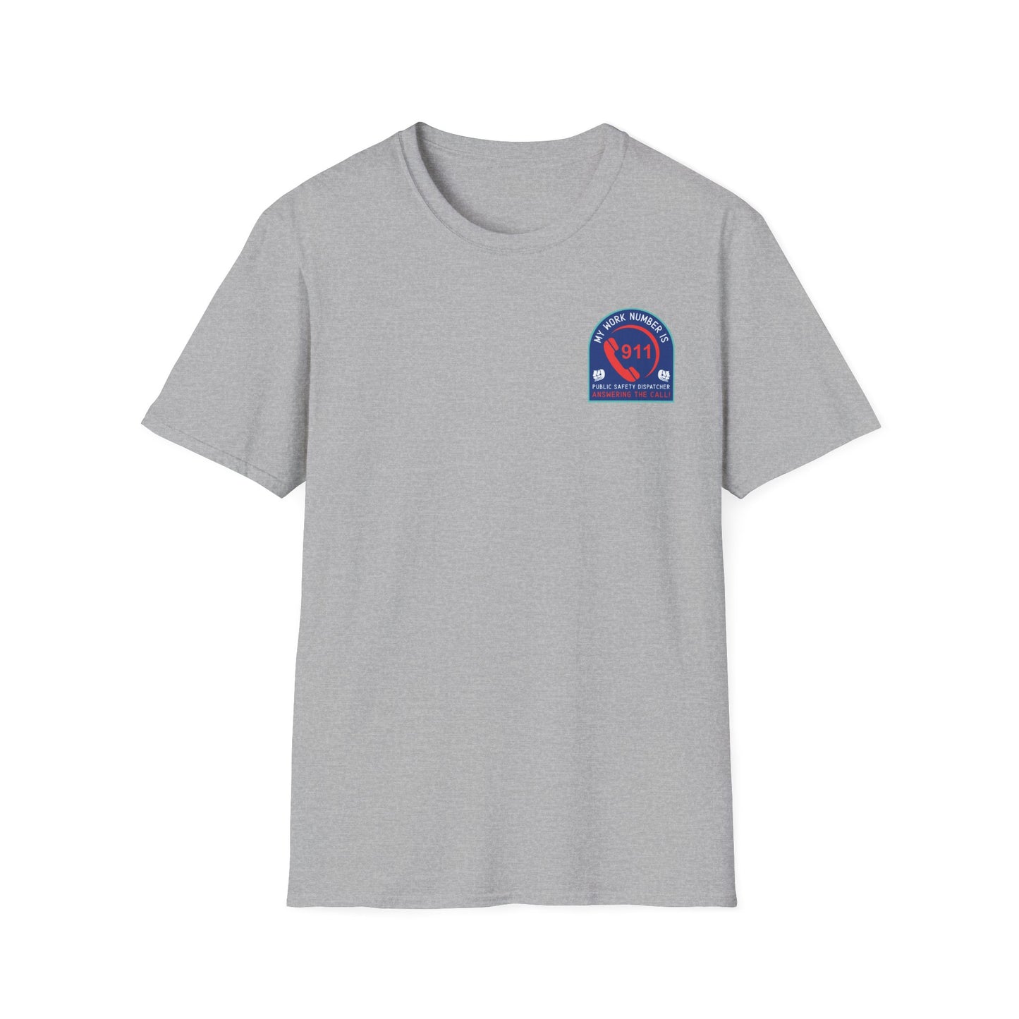 My Work Number is 911 (Pocket) Unisex Softstyle T-Shirt