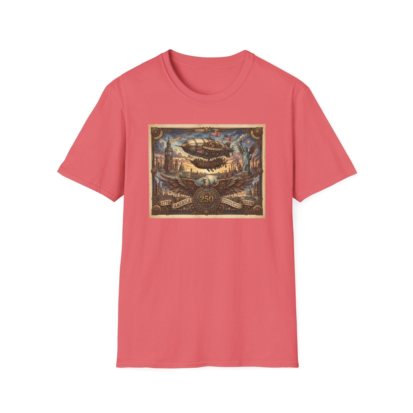 Copy of America 250: Steampunk Unisex Softstyle T-Shirt