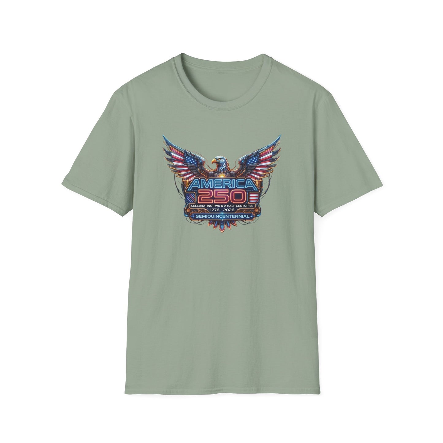 America 250: Cyberpunk American Eagle Unisex Softstyle T-Shirt