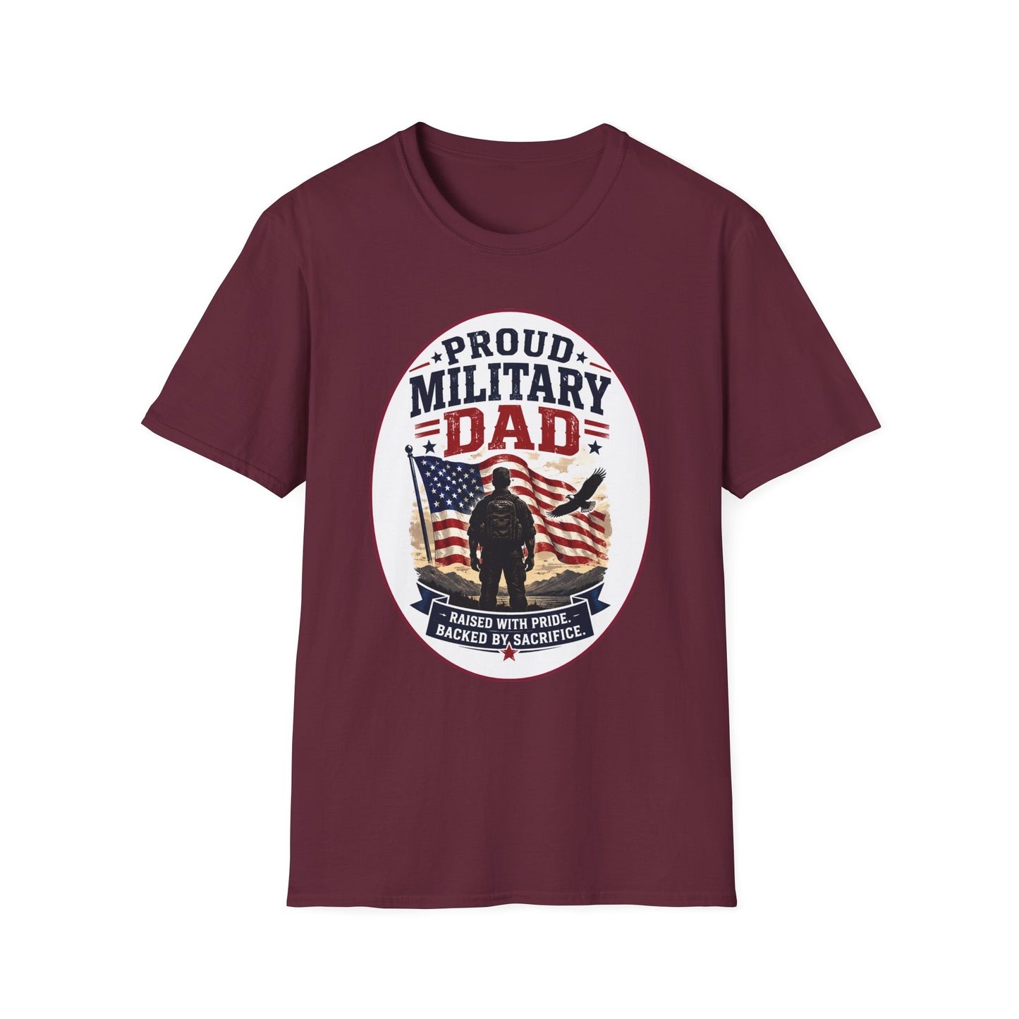 Proud Military Dad Unisex Softstyle T-Shirt