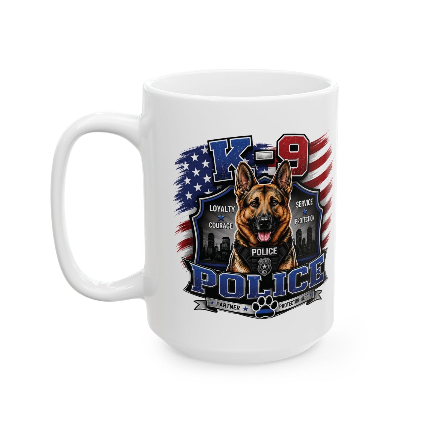 K-9 German Shepherd Ceramic Mug (11oz, 15oz)