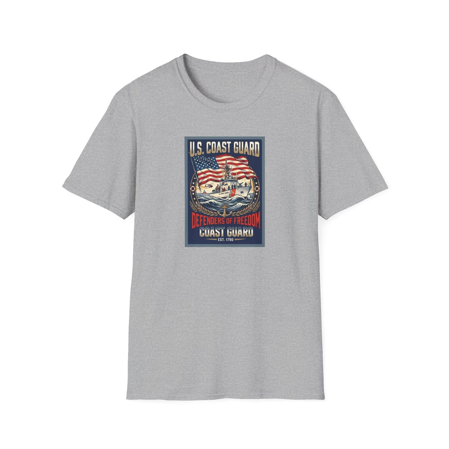 U.S. Coast Guard Defenders of Freedom Unisex Softstyle T-Shirt