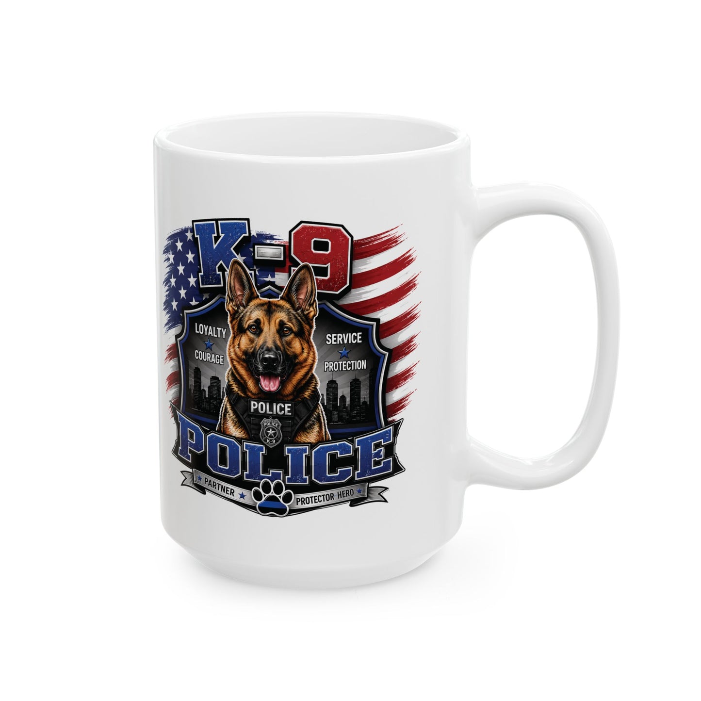 K-9 German Shepherd Ceramic Mug (11oz, 15oz)