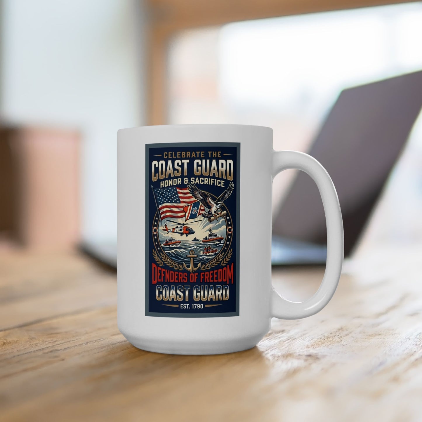 U.S. Coast Guard Honor and Sacrifice Ceramic Mug (11oz, 15oz)