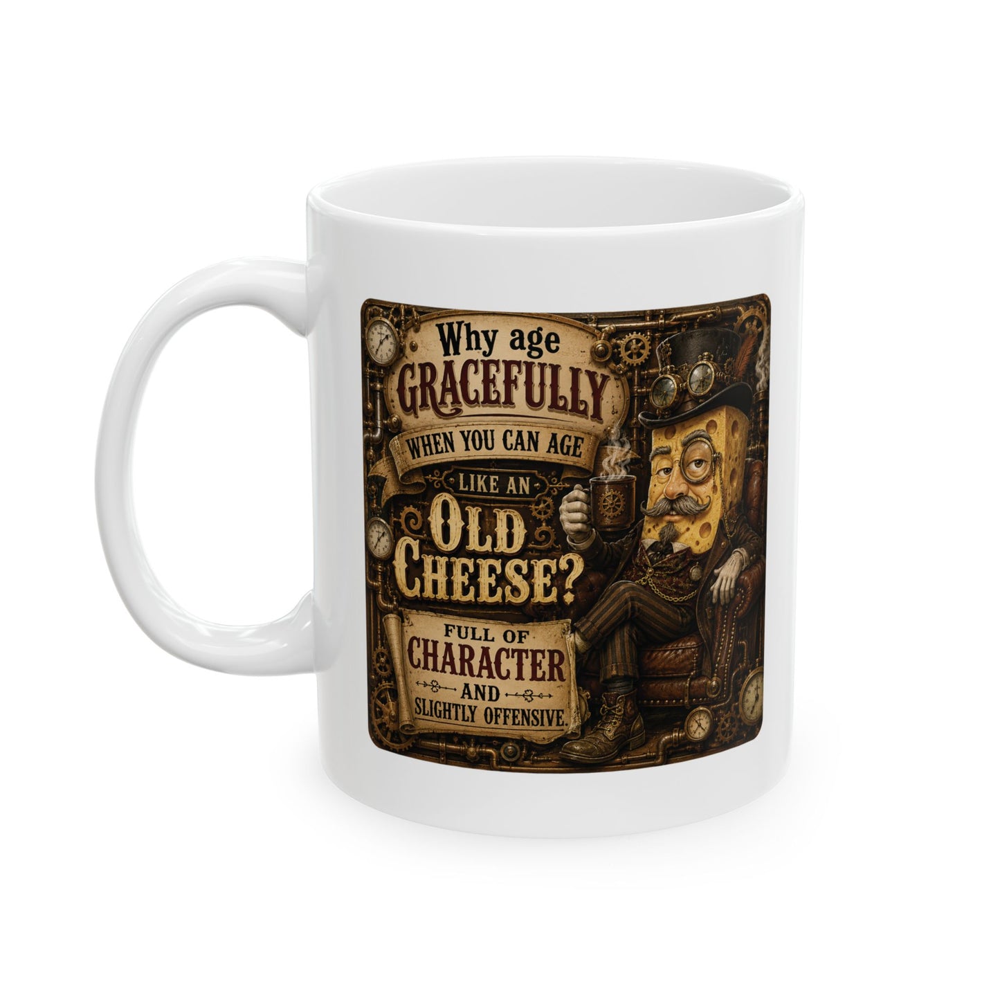 Old Cheese Ceramic Mug (11oz, 15oz)