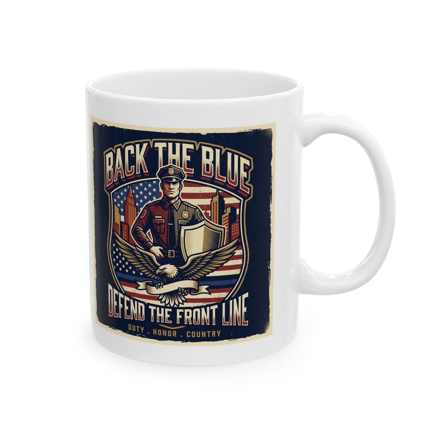 Back the Blue Ceramic Mug (11oz, 15oz)