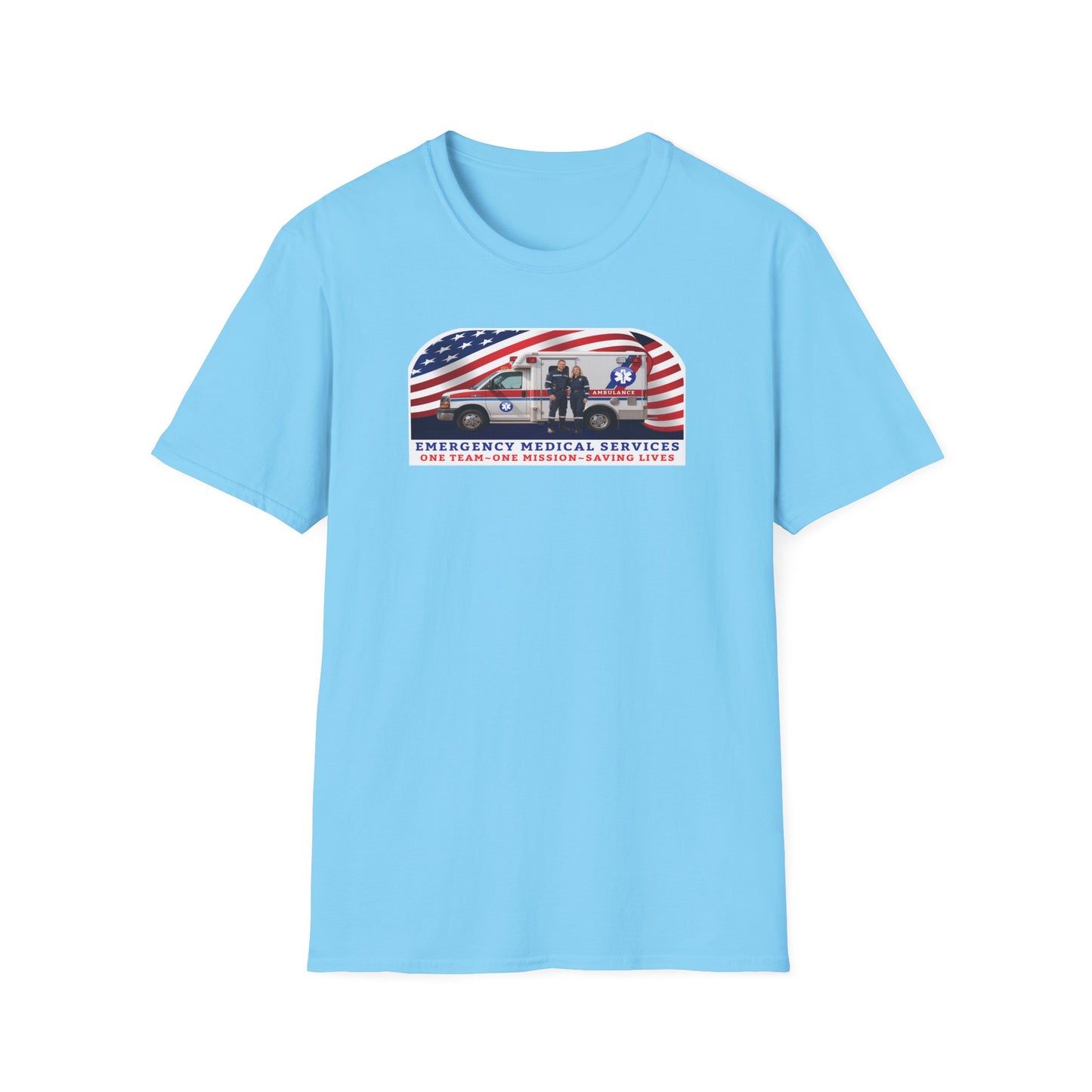 EMS: One Team One Mission Unisex Softstyle T-Shirt